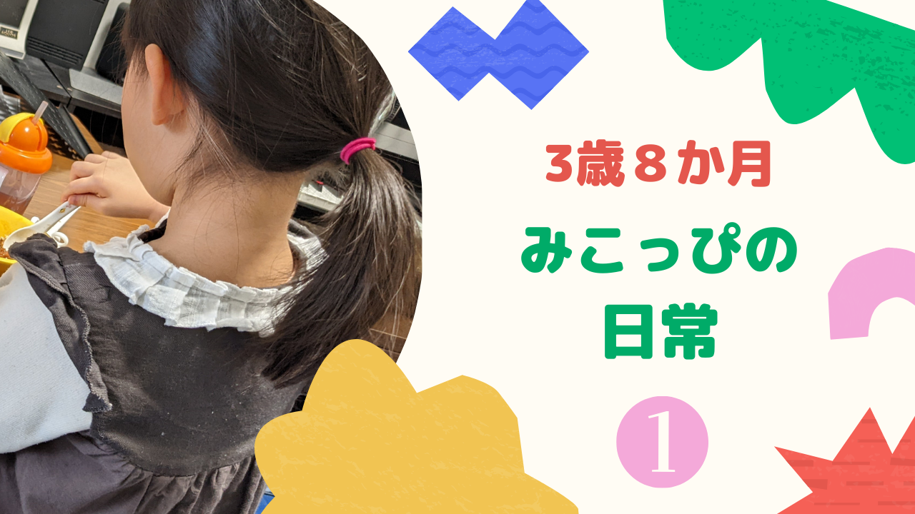 【3歳8か月】みこっぴの日常①