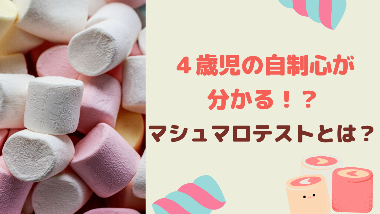 マシュマロテストから分かること【4歳の自制心を決める要因とは？】